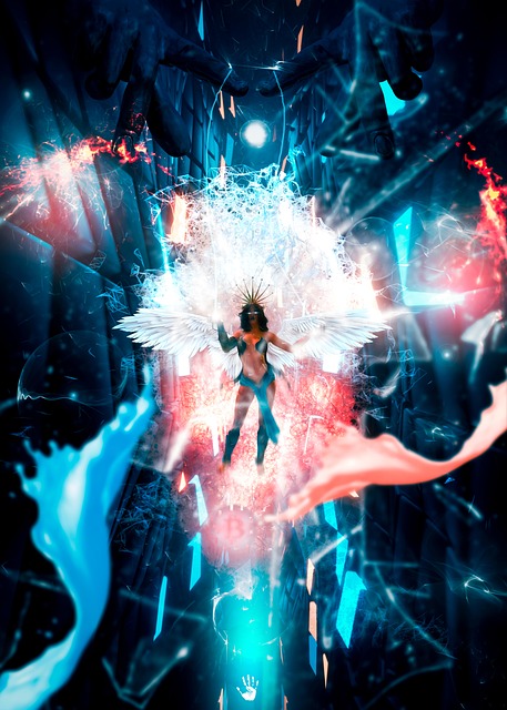 Free tunnel angel abstract illustration