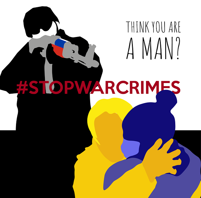 Free ukraine war crime soldier illustration