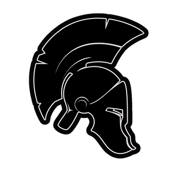 Krieger, Helm, Logo, Symbol, Spartanisch
