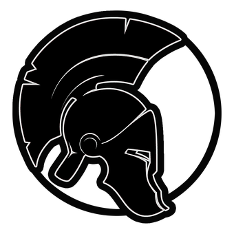 Krieger, Helm, Logo, Symbol, Spartanisch