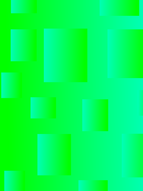 Quadrate, Grüner Hintergrund, Gradient