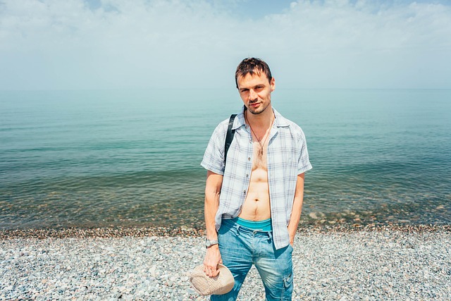 Junge, Meer, Paradies, Wärme, Sommer