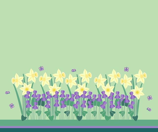 Free spring flower background beautiful flowers vector