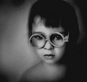 Infancia, Niña, Chiquita, Ojos, Vasos
