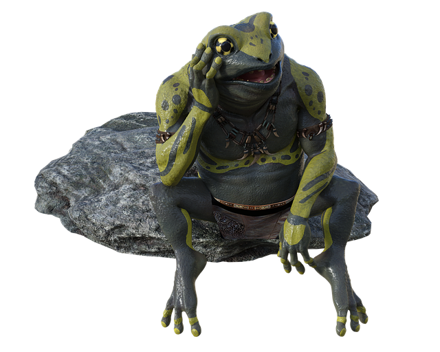 Free character sitting 3d render illustration