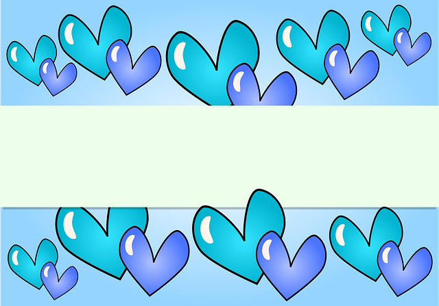 Free greeting card love hearts vector