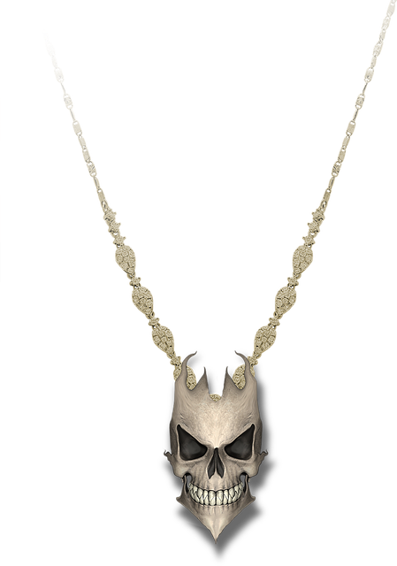 Free necklace skull pendant jewelry illustration