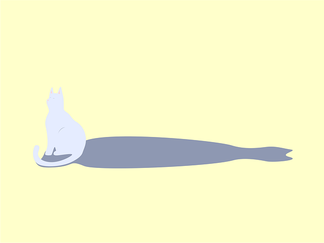 Free cat shadow cartoon cat vector
