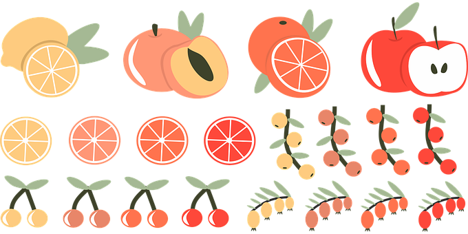 Free Fruits Icons vector and picture