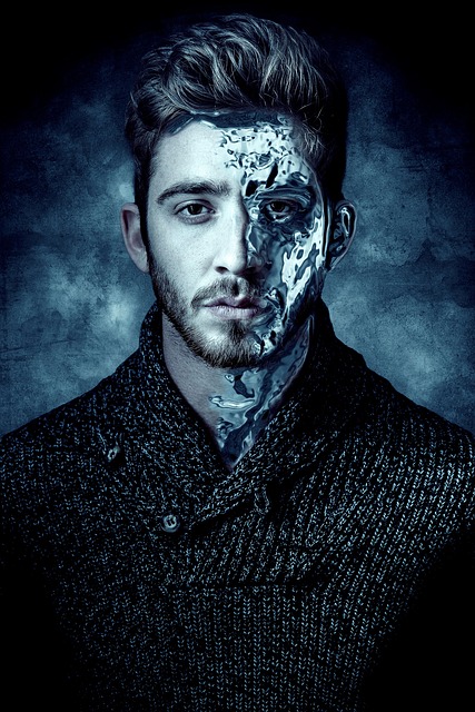 Mann, Cyborg, Portrett, Futuristisk