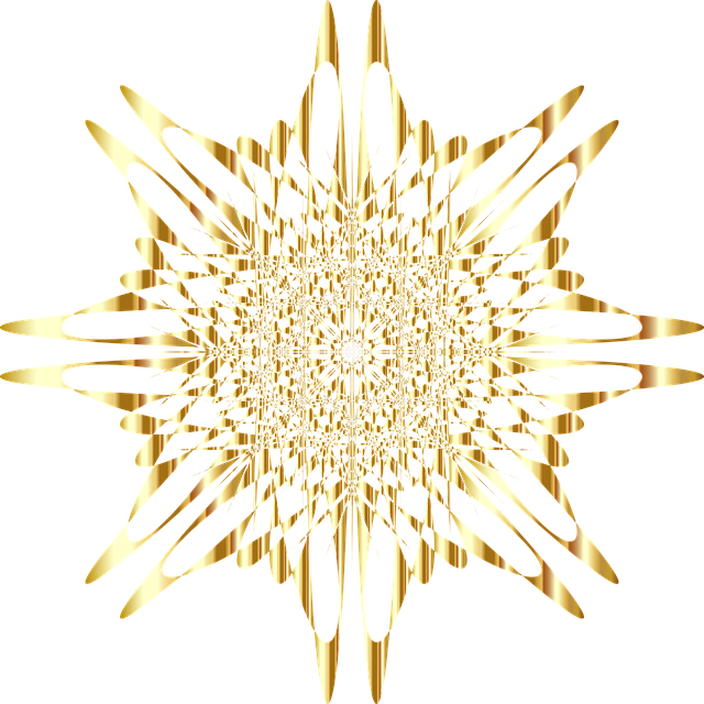 Mandala, Rosette, Goldenes Blumenmuster