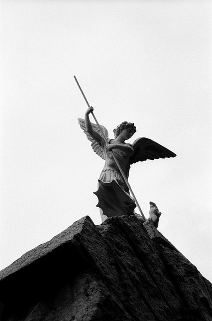 Mono, Monocrom, Înger, Statuie, Religie