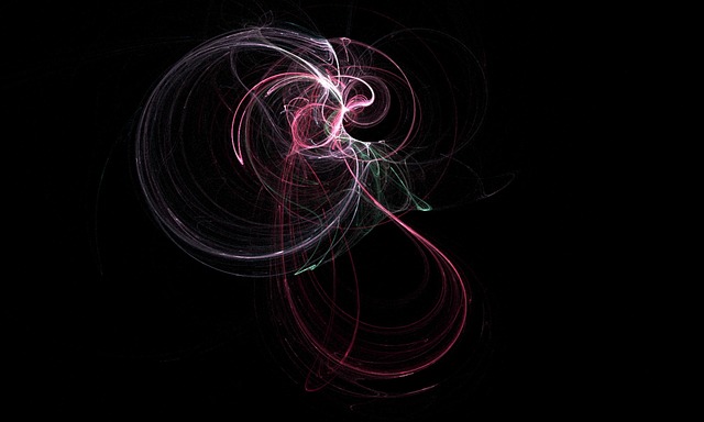 Free fractal light streaks glowing background illustration