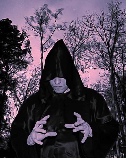 Free wizard woods spooky illustration