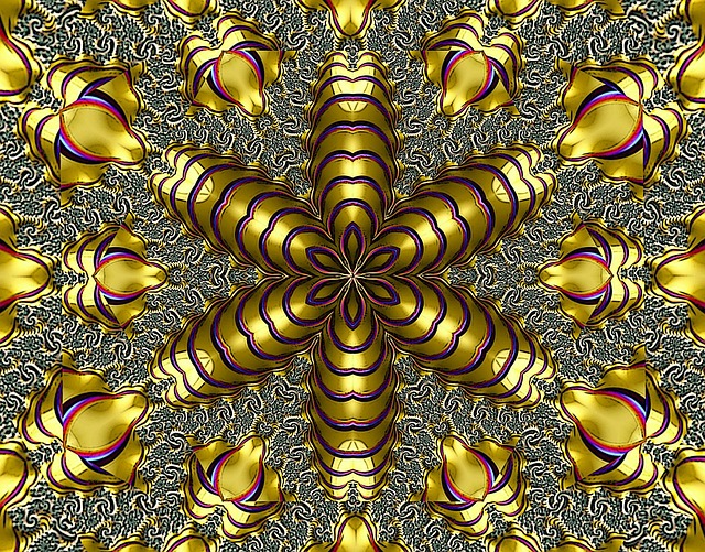 Free kaleidoscope mandala texture illustration