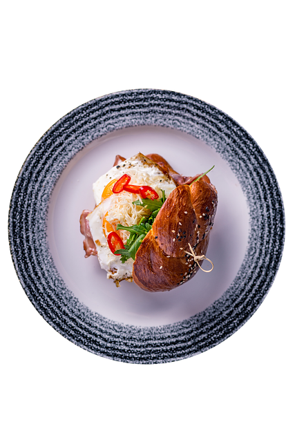 Free breakfast bun eggs illustration