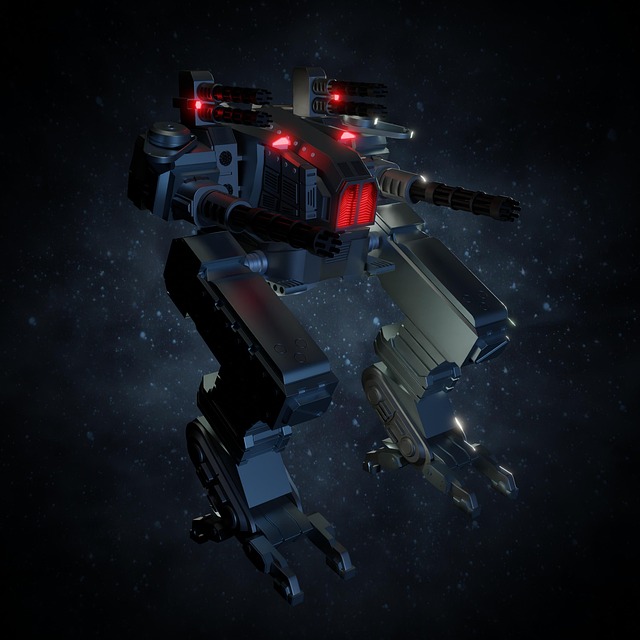 Free robot military weapon illustration