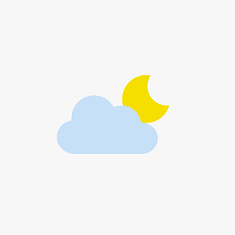 Clima, Previsão, Ícone, Lua, Noite