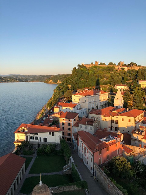 Slowenien, Piran, Schloss, Landschaft