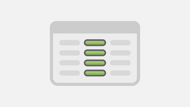 Free table data icon vector