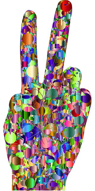 Free peace hand sign illustration