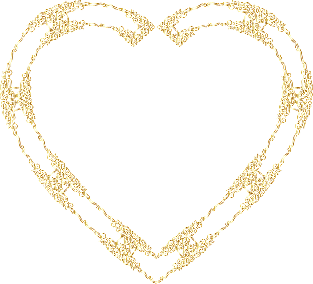 Free heart frame border vector