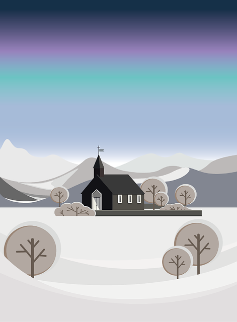 Free night north shine vector