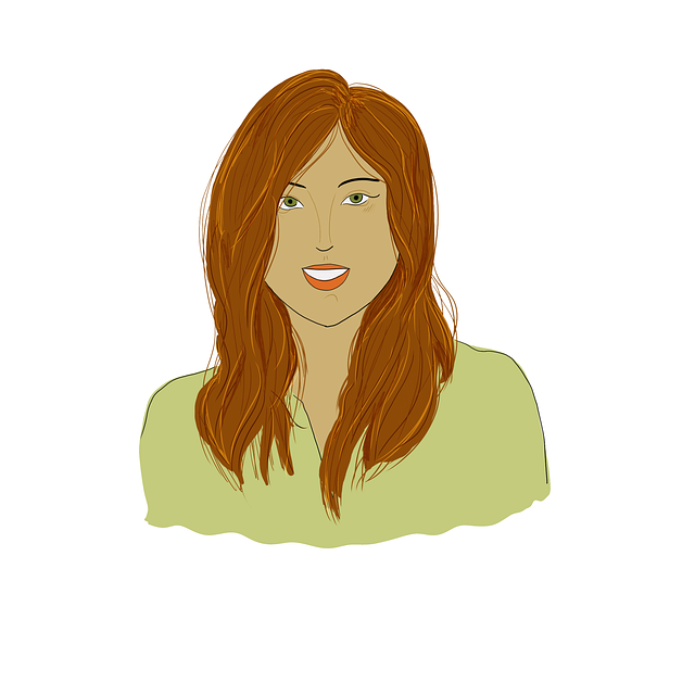 Mujer, Retrato, Cabello Castaño