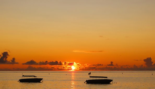 Sonnenuntergang, Natur, Meer, Ozean