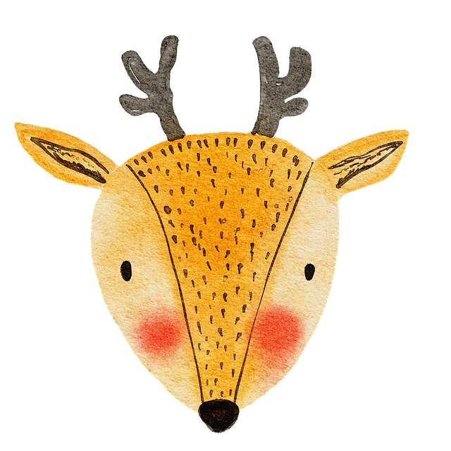 Free deer face baby illustration