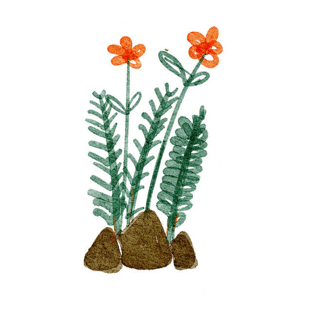 Free flower foliage leaf illustration