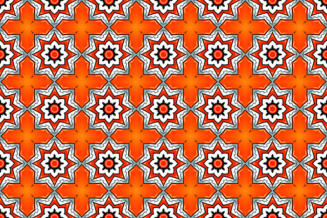 Free retro tile pattern vintage tile pattern floral tile pattern illustration
