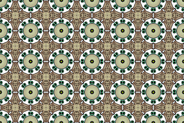 Free retro tile pattern vintage tile pattern floral tile pattern illustration