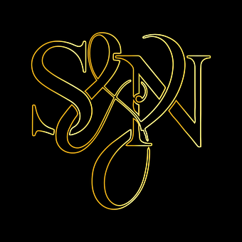 Brev, S, Emblem, Ramme, N, Abstrakt
