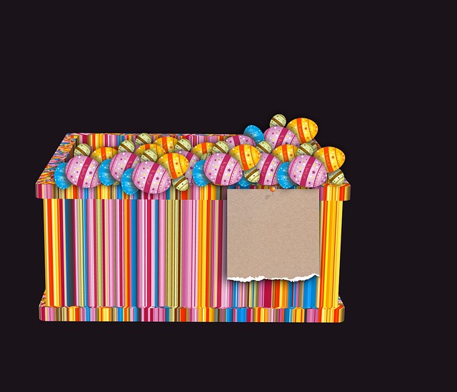 Free easter gift box easter motif illustration