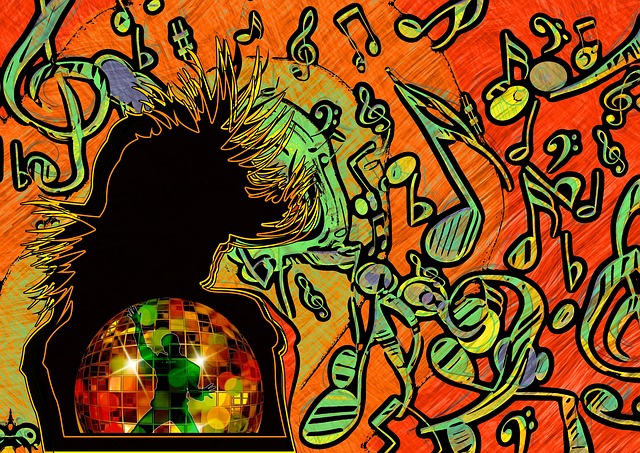 Free music concert discotheque illustration