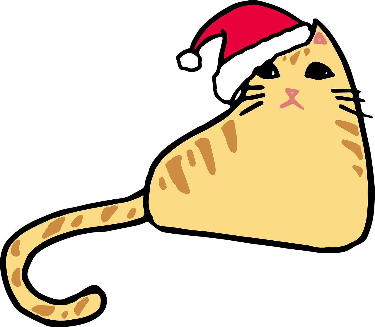 Download Cat Christmas Santa Hat RoyaltyFree Stock Illustration Image
