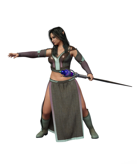 Free woman warrior fantasy illustration