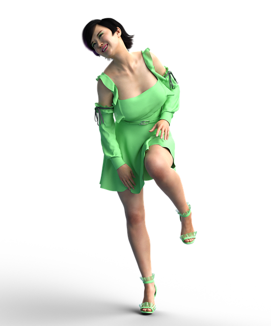 Free woman animation cutout illustration
