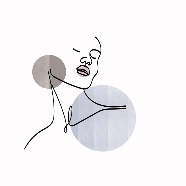Free face woman line art illustration