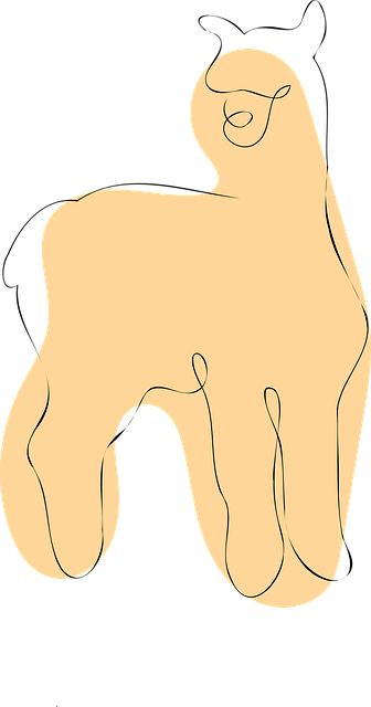 Dyr, Lama, Stregtegning, Natur, Design