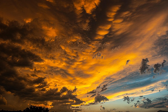 Skyer, Solnedgang, Himmel, Skumring