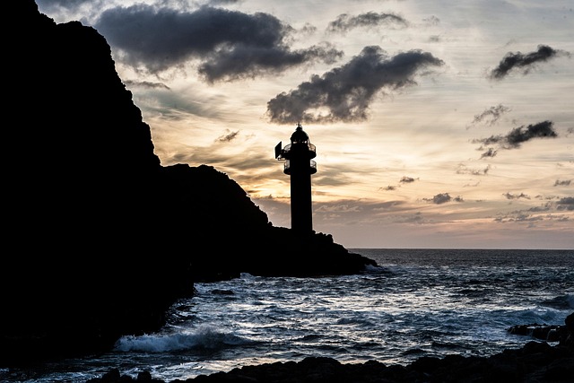 Lighthouse, Solnedgang, Tenerife