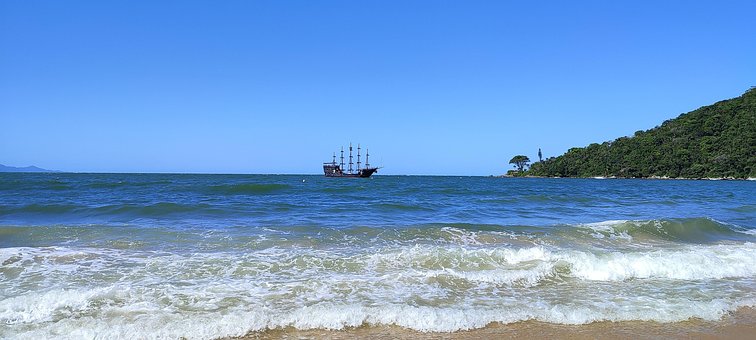 Mar, Praia, Natureza, Balneário, Brasil