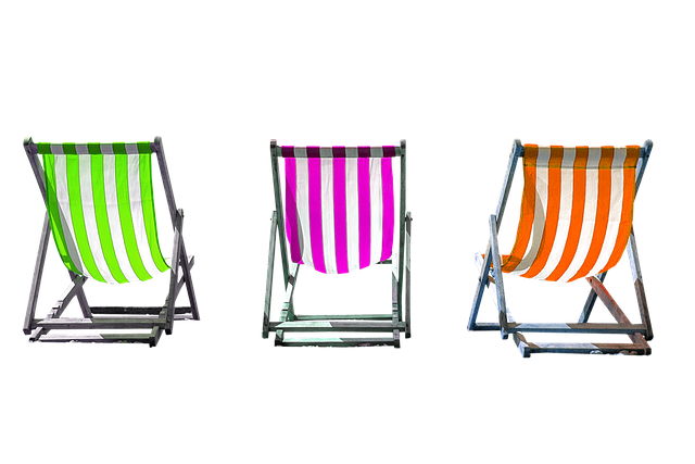 Free deck chair beach summer illustration