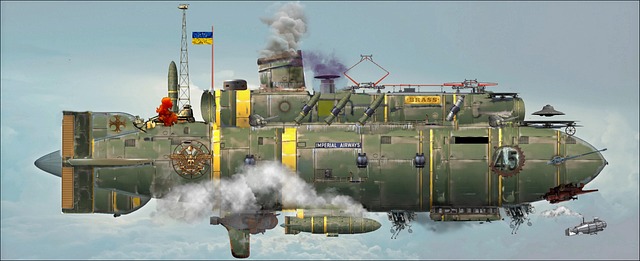 Luftskib, Steampunk, Fantasi, Dieselpunk