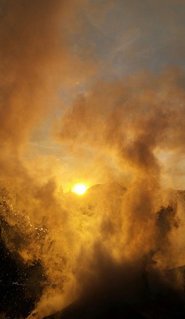 Free Smoke Sunset photo and picture