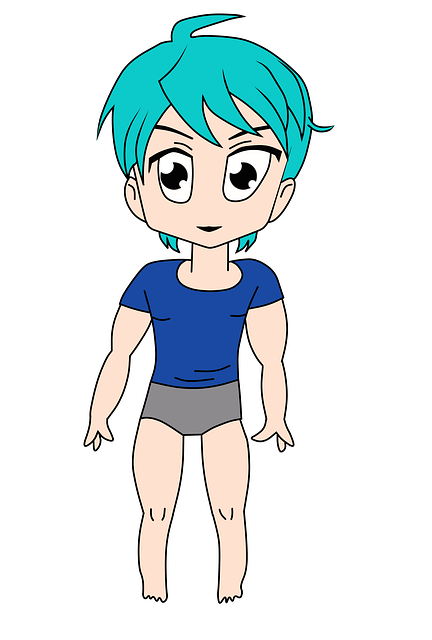 Free basic chibi boy illustration