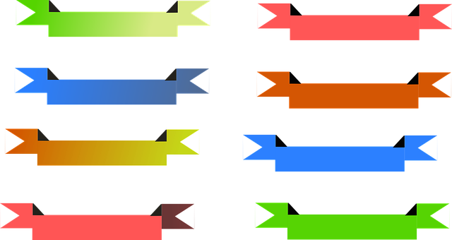Free slats ribbon tag illustration