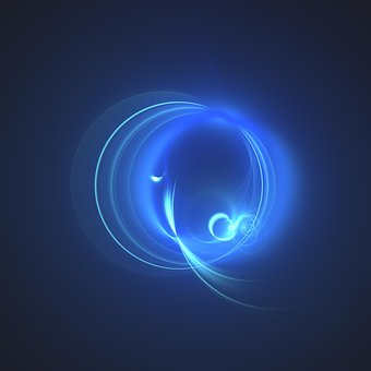 Fractaal, Abstract, Ringen, Blauw, Kunst